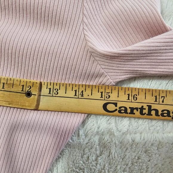 EUC PINK VICTORIA'S SECRET PINK RIBBED STRETCH LONGSLEEVES BODYSUIT M - Picture 11 of 12